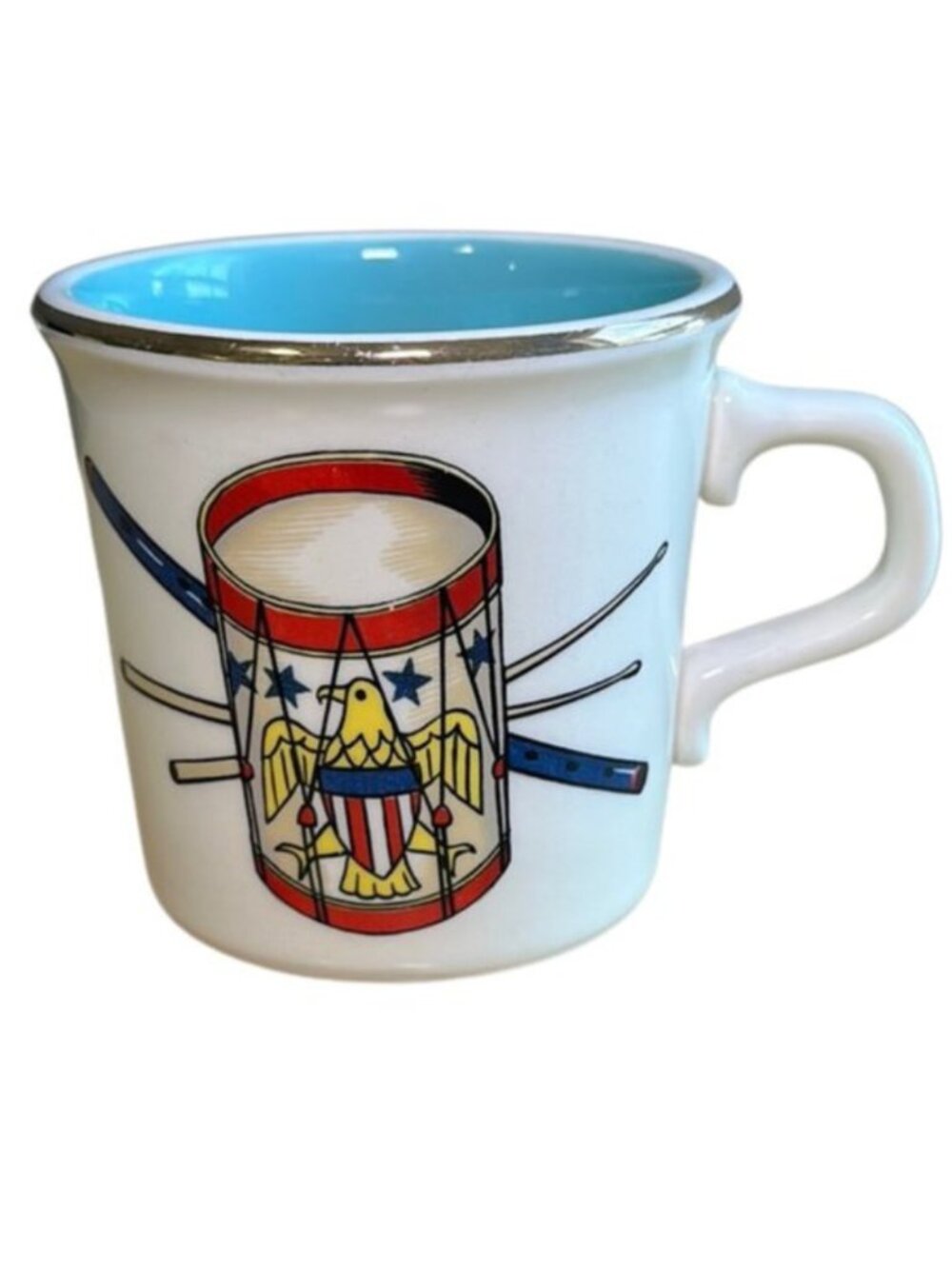 Taylor International Patriotic Drum Eagle Coffee Mug Cup 10oz USA Vintage - Picture 3 of 6